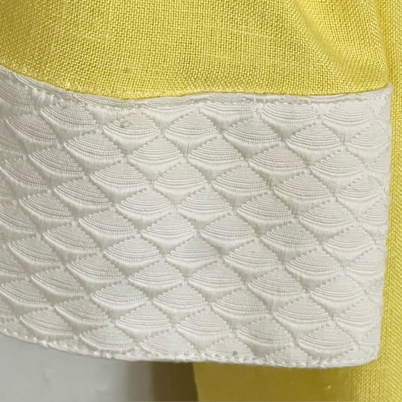 BURU x Sarah Bray Bermuda Mini Kaftan Tunic Yellow White Small - Picture 5 of 10